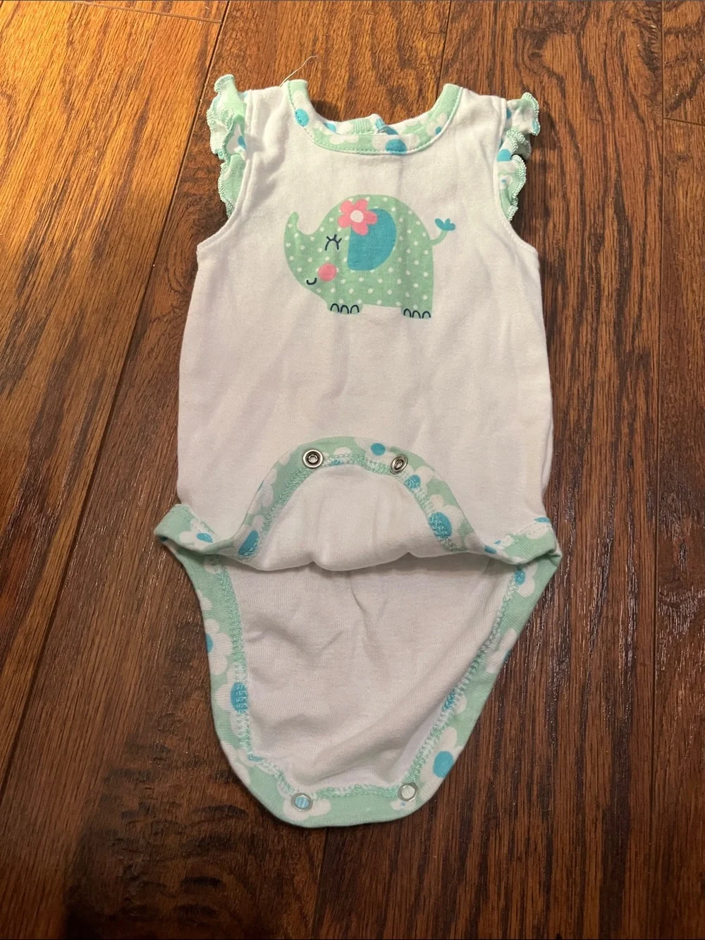 Carter's Mint Floral Elephant 4-Piece Baby Hat Set
